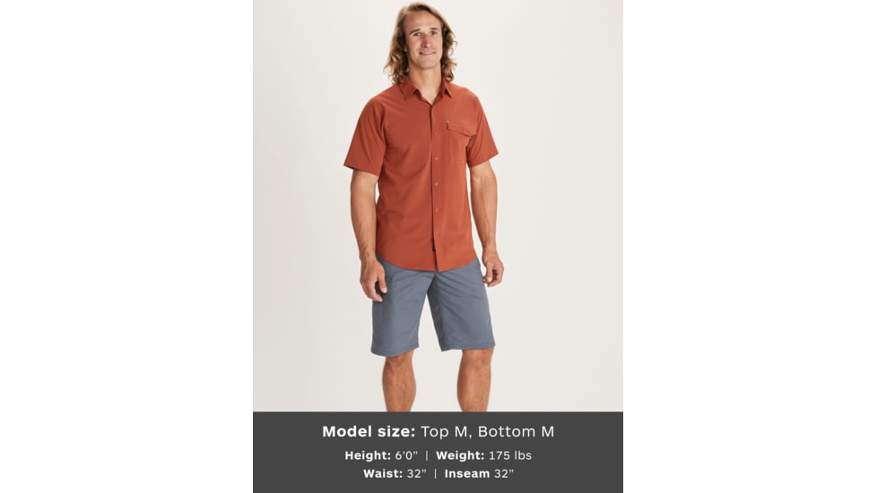 Marmot Northgate Peak Short Sleeve Shirt - Mens, Picante, Large, 41420-6740-L