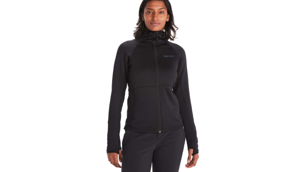 Marmot Olden Polartec Hoody - Womens, Black, Extra Large, M13186-001-XL