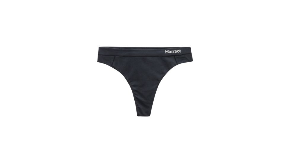 Marmot Performance Thong Briefs - Womens, Black, Extra Small, 13270-001-XS