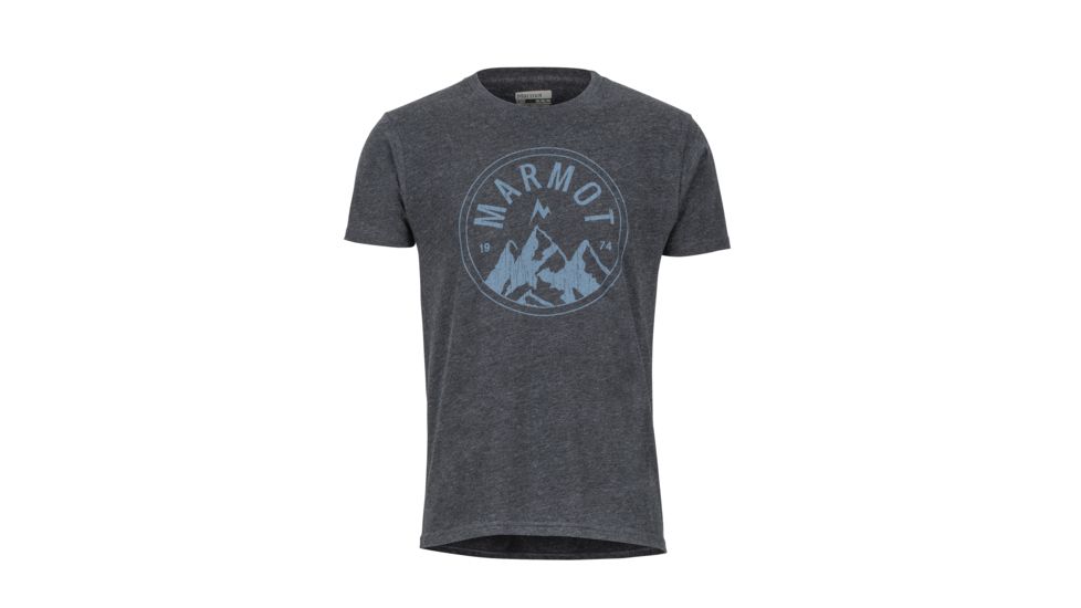 Marmot Perimeter Tee Short Sleeve - Mens, Charcoal Heather, Small, 43430-1204-S