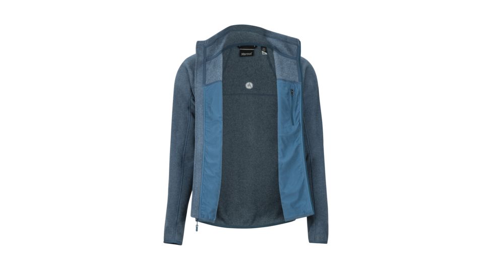 Marmot Pisgah Fleece Jacket - Mens, Denim, Medium, 81810-200-M