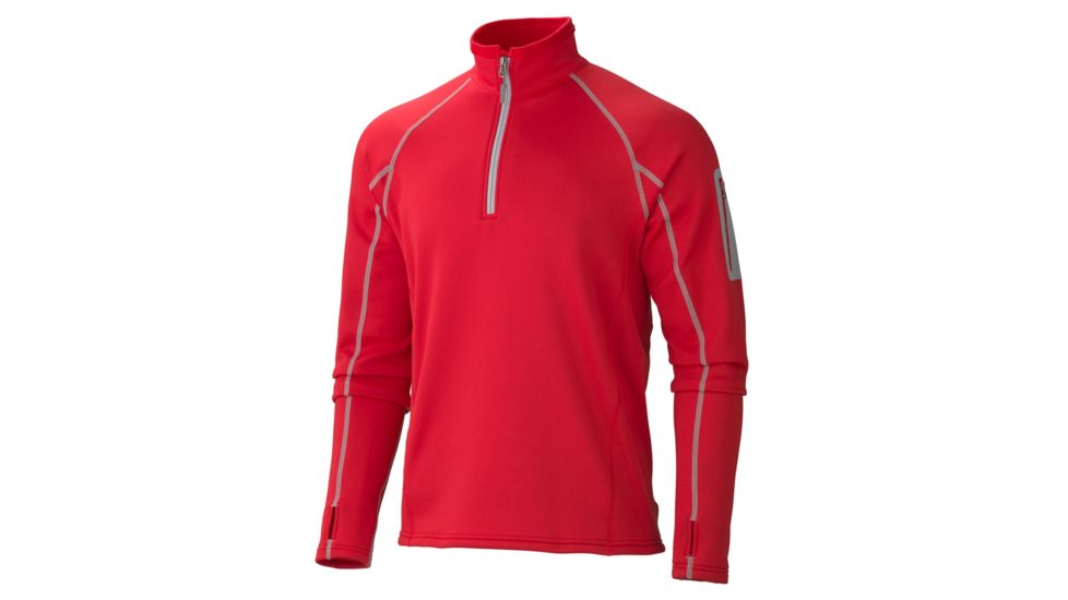 Marmot Power Stretch Half Zip LS - Men's-X-Large-Gargoyle/Slate Grey