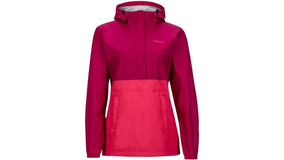 Marmot PreCip Anorak Jacket - Womens, Sangria/Hibiscus, M, 49580-6988-M