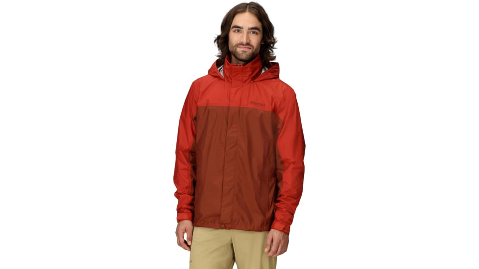 Marmot PreCip Eco Jacket - Mens, Pecan/Sumac, L, M15881-24396L