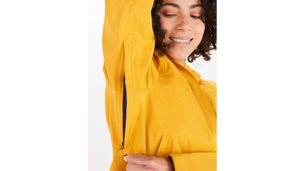 Marmot PreCip Eco Pro Jacket - Women's, Medium, Golden Sun, M12389-9057-M