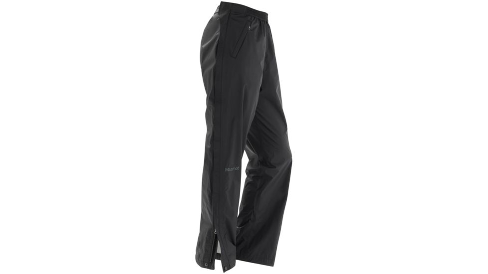 Marmot Precip Full Zip Pant - Womens-Black-Regular Inseam-X-Small