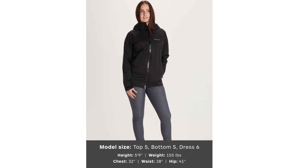 Marmot PreCip Stretch Jacket - Womens, Black, Extra Large, 46130-001-XL