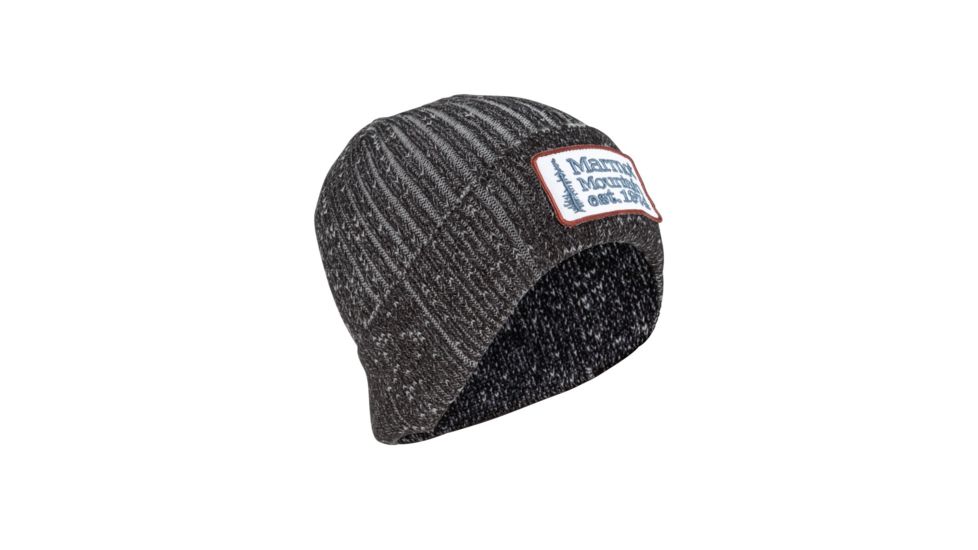 Marmot Retro Trucker Beanie, Black/Steel Onyx, One Size, 14660-B/SO-ONE-DEMO