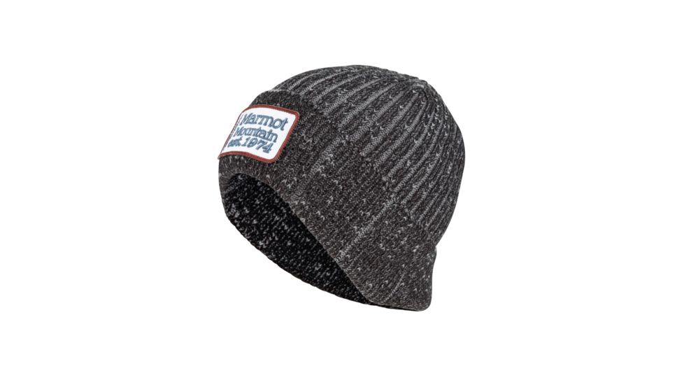 Marmot Retro Trucker Beanie, Black/Steel Onyx, One Size, 14660-B/SO-ONE-DEMO