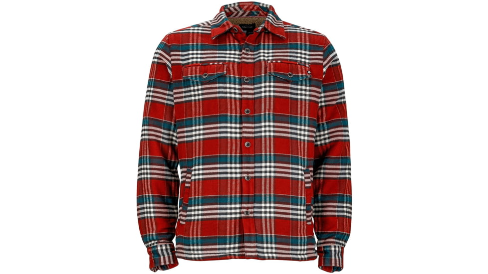 Marmot Ridgefield Long Sleeve Flannel - Men's -Brick-Large