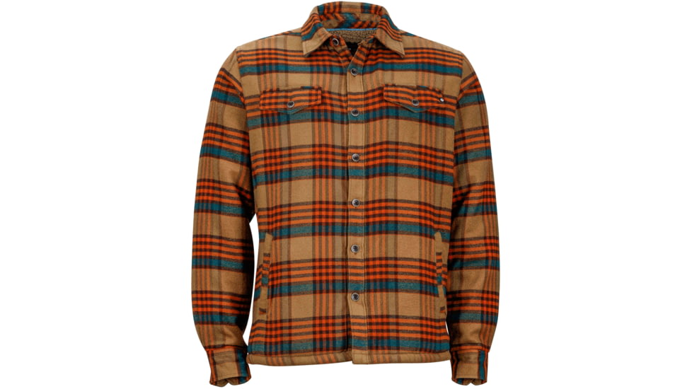 Marmot Ridgefield Long Sleeve Flannel - Men's -Coffee-Small