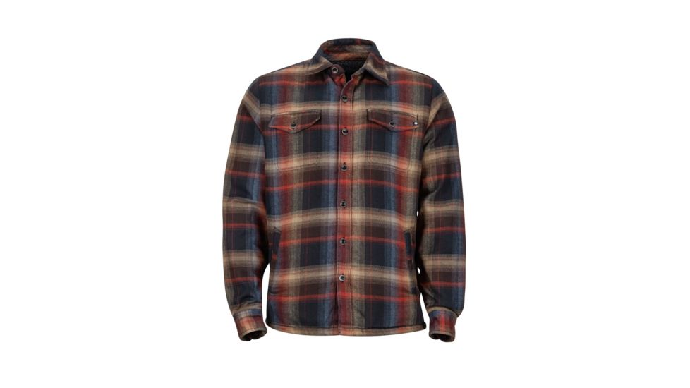 Marmot Ridgefield Long Sleeve Flannel Shirt - Mens, Black, S, 44300-001-S
