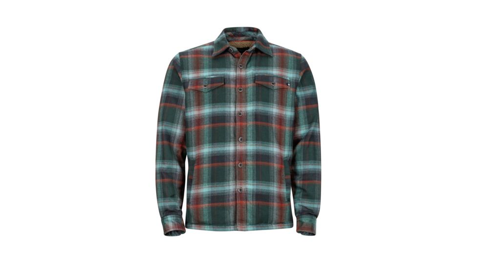 Marmot Ridgefield Long Sleeve Flannel Shirt - Mens, Mallard Green, XL, 44300-4759-XL