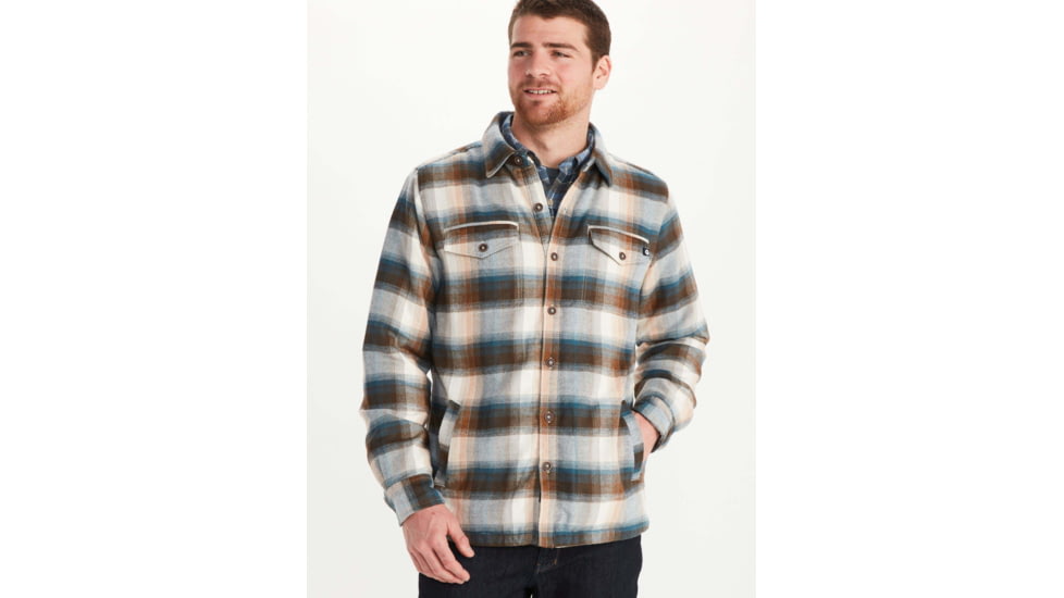 Marmot Ridgefield Long Sleeve - Mens, Papyrus, Small, 44300-7395-S