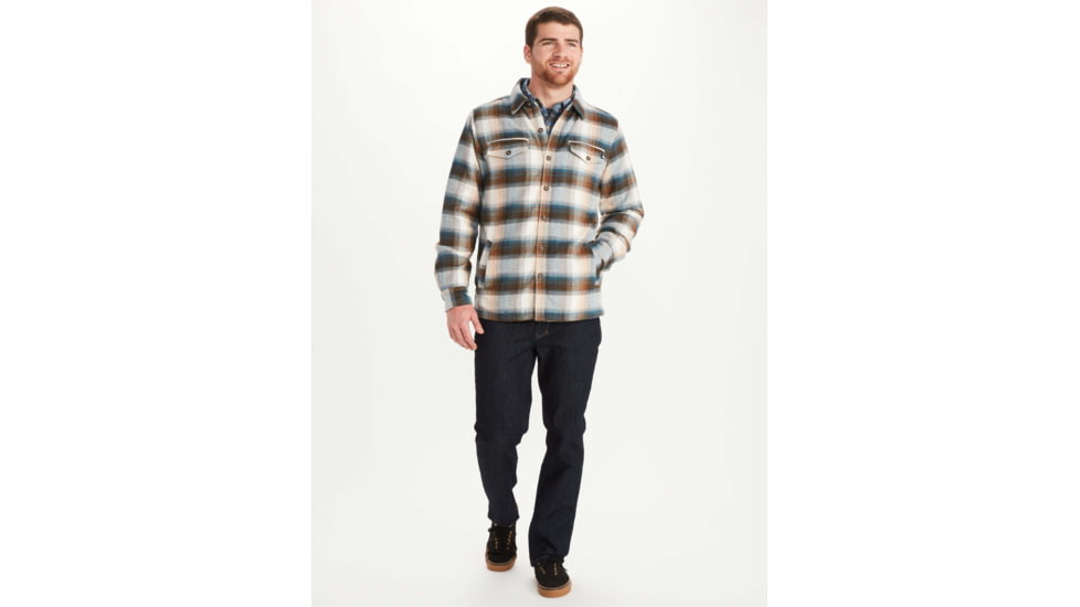 Marmot Ridgefield Long Sleeve - Mens, Papyrus, Small, 44300-7395-S