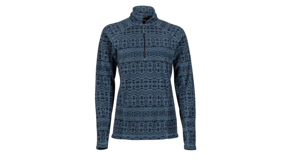 Marmot Rocklin 1/2 Zip Fleece Jacket - Womens, Steel Onyx Sunfall, L 88990-8977-L