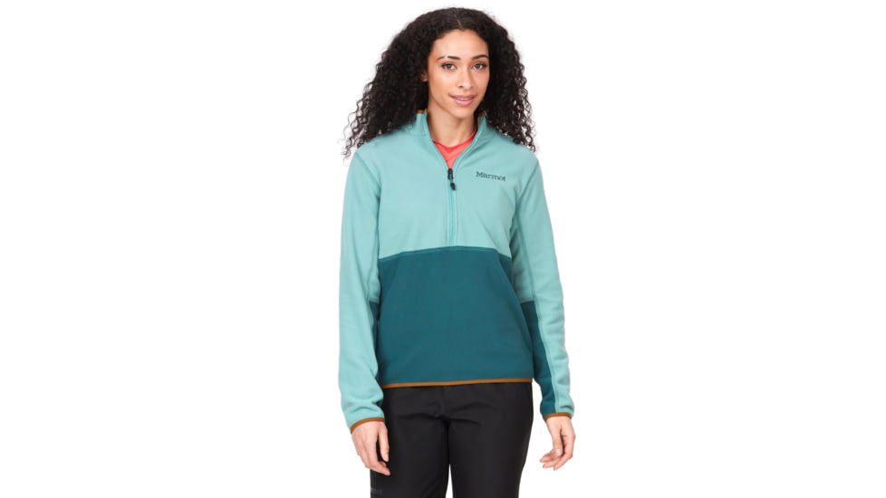 Marmot Rocklin 1/2 Zip - Womens, Blue Agave/Dark Jungle, Extra Large, M12403-22487-XL