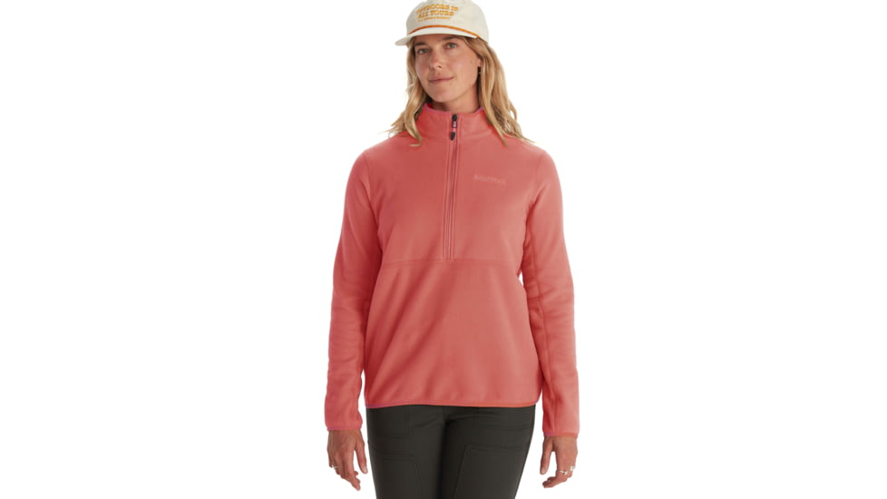 Marmot Rocklin 1/2 Zip - Womens, Grapefruit, Large, M12403-9949-L