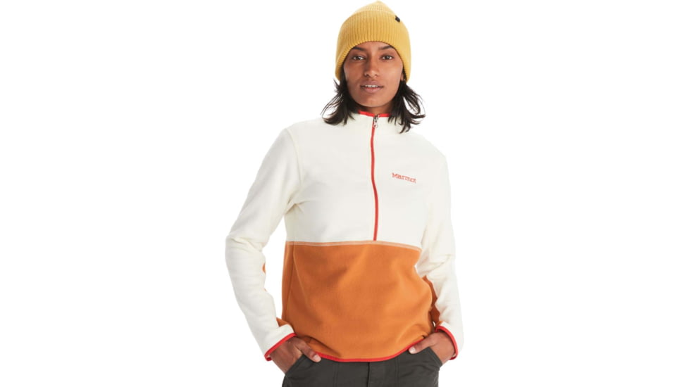 Marmot Rocklin 1/2 Zip - Womens, Papyrus/Copper, Extra Large, M12403-21014-XL