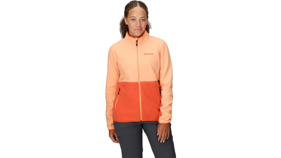 Marmot Rocklin Full Zip Jacket - Womens, Fresh Apricot/Ginger Blossom, M, M12402-24406M