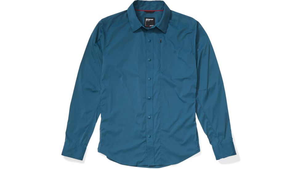 Marmot Runyon Long Sleeve Shirt - Mens, Denim, Medium, 41380-200-M