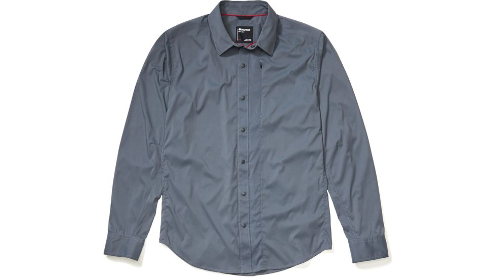 Marmot Runyon Long Sleeve Shirt - Mens, Steel Onyx, Large, 41380-1515-L