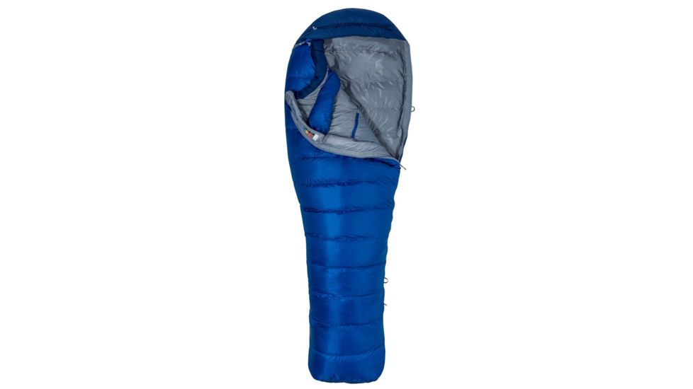 Marmot Sawtooth Sleeping Bag, Surf/Arctic Navy, Long, Left Zip, 29880-3901-LZ