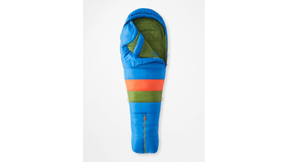 Marmot Sawtooth Sleeping Bags - Mens, Dark Azure/Foliage, Dual-Zip, Long, M12787-19625-DZ