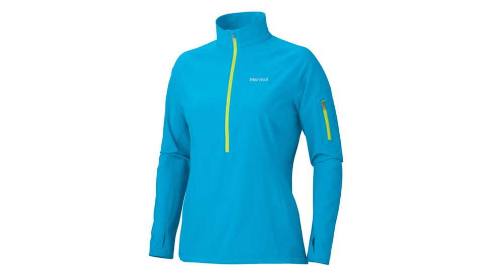 Marmot Stretch Light 1/2 Zip - Women's-Blue Sea-X-Small
