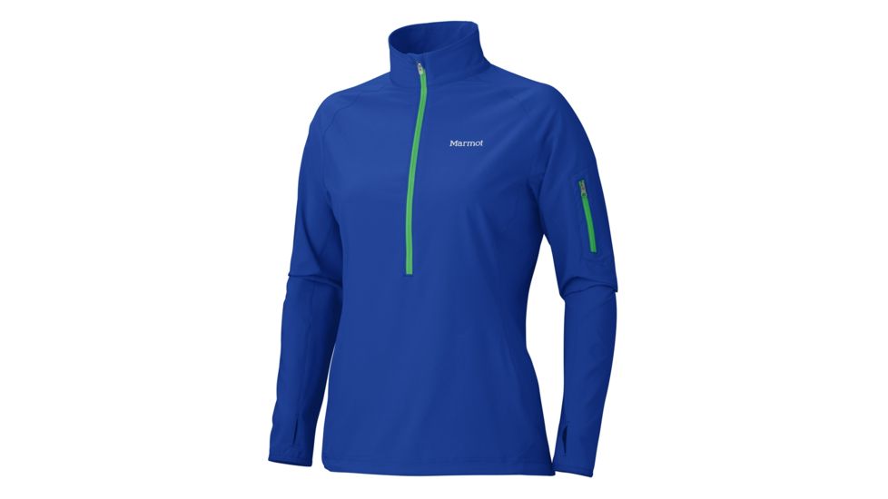 Marmot Stretch Light 1/2 Zip - Women's-Electric Blue-X-Small