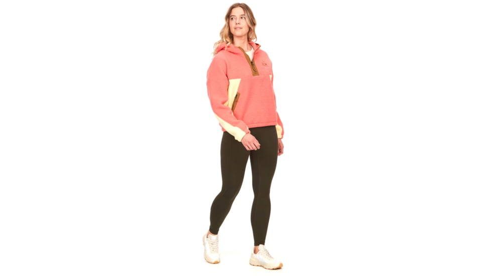 Marmot Super Aros Fleece Hoodie - Womens, Grapefruit/Wheat/Hazel, Extra Large, M14616-22516-XL