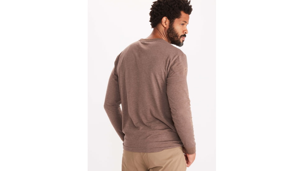 Marmot Wilderness Guide Long Sleeve Tee - Mens, Brown Heather, Small, M11730-7139-S