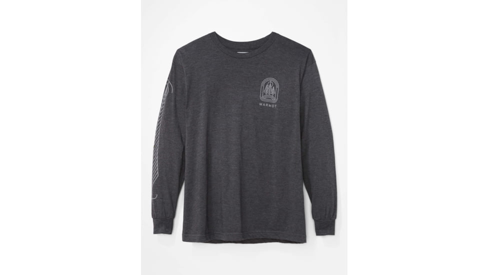 Marmot Wilderness Guide Long Sleeve Tee - Mens, Charcoal Heather, Medium, M11730-1204-M