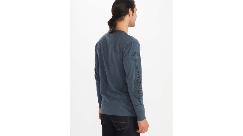 Marmot Wilderness Guide Long Sleeve Tee - Mens, Navy Heather, Medium, M11730-8550-M