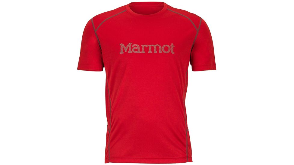 Marmot Windridge Short Sleeve Graphic Tee - Men's-Team Red/Steel-XX-Large