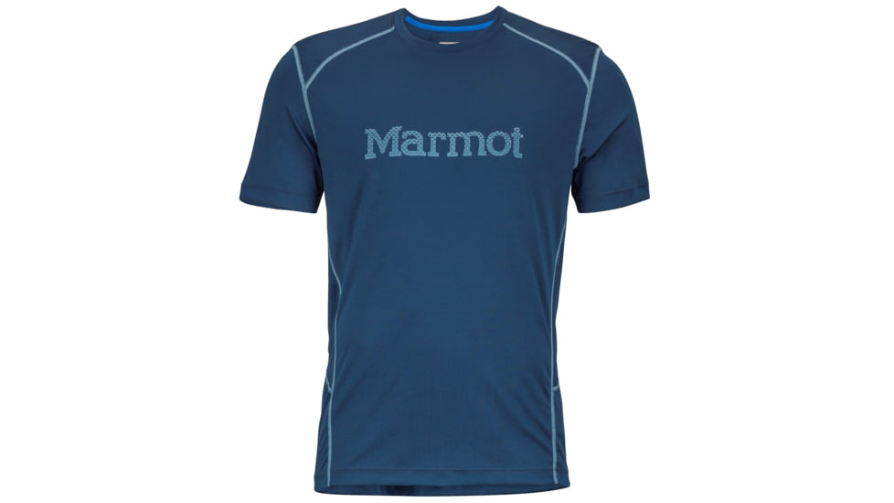 Marmot Windridge Short Sleeve Graphic Tee - Men's-Vintage Navy/Arctic Ice-Medium