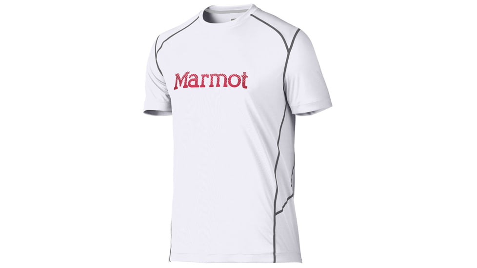 Marmot Windridge Short Sleeve Graphic Tee - Men's-White/Team Red-Medium