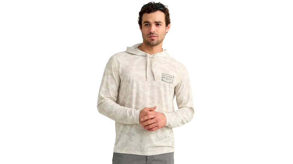Marolina DBA HUK Huk Drift Performance Hoodie Long Sleeve Shirt Silver Birch Camo S, H1200734-189-S
