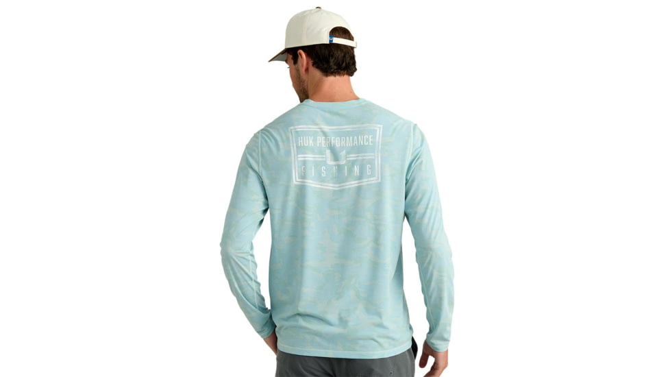 Marolina DBA HUK Huk Drift Performance Long Sleeve Shirt Heron Blue XL, H1200735-395-XL