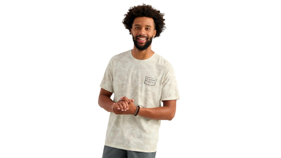 Marolina DBA HUK Huk Drift Performance Short Sleeve Shirt Silver Birch Camo M, H1200736-189-M