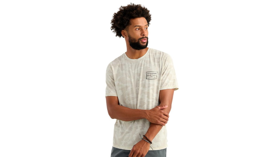 Marolina DBA HUK Huk Drift Performance Short Sleeve Shirt Silver Birch Camo M, H1200736-189-M