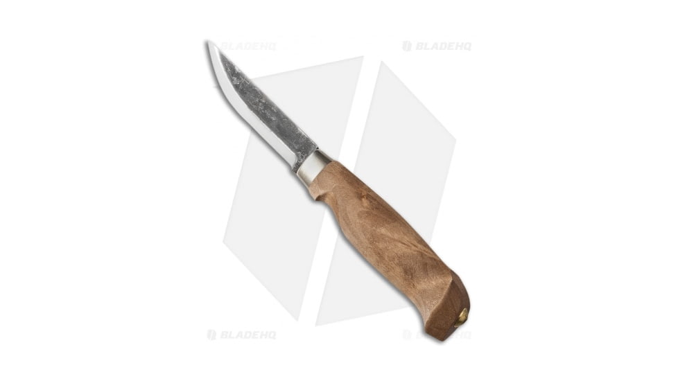 Marttiini Lynx Lumberjack Fixed Blade Knife, 3.875in, High Carbon Steel, Normal Blade, Birch Wood Handle, Black/Wood, 8.50in, BHQ-28163