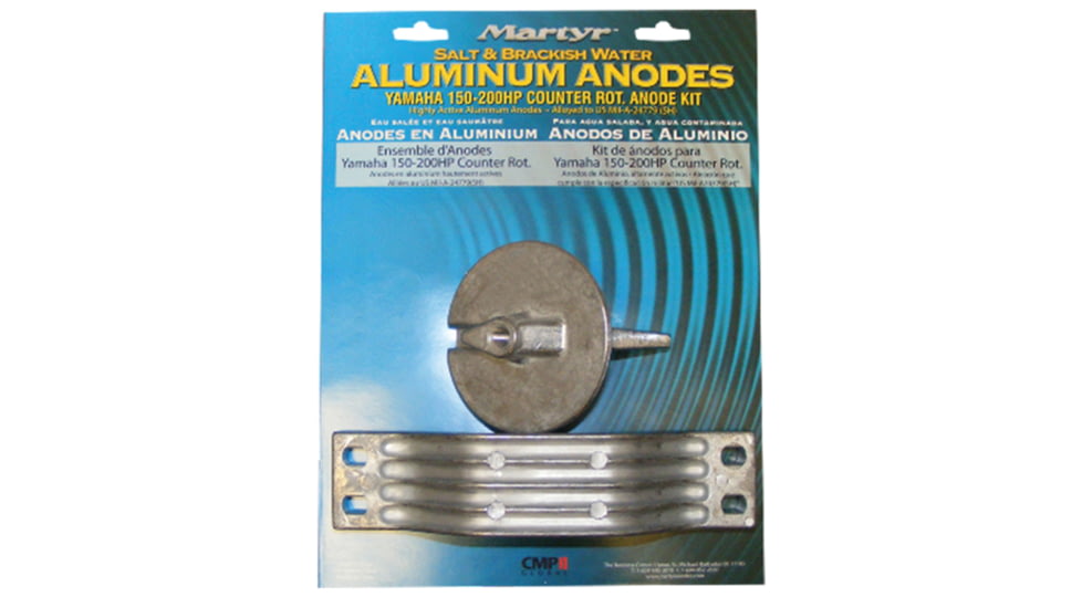 Martyr Aluminum Anode Kit For 150 Hp Yamaha Outboard Counter Rotation, CMY150CRKITA