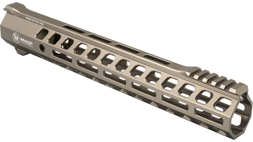 MASP Industries Alpha AR-15 Handguard, 13.1in, FDE, MASPALHG131FDE