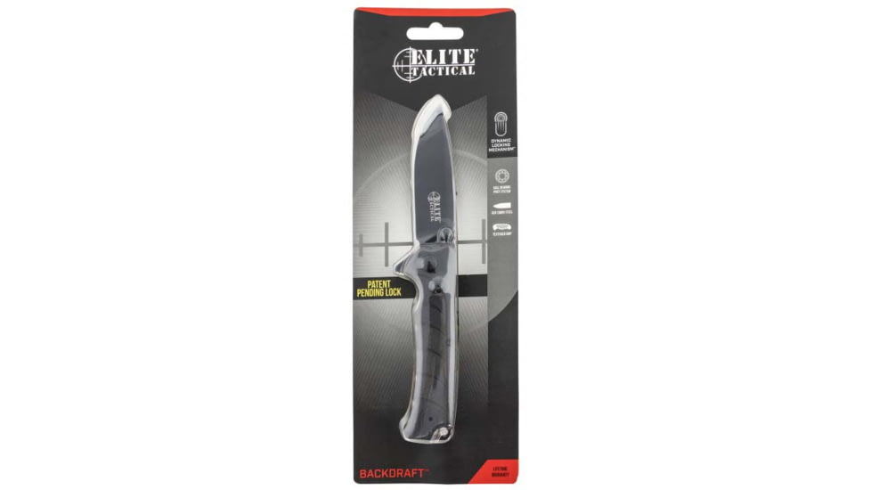 Master Cutlery Backdraft 3.5 in Fixed Blade Knife, Drop Point, ETFDR011BKCS