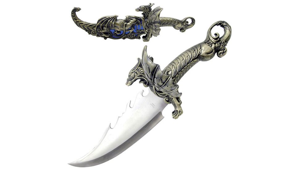 Master Cutlery Fantasy Dragon Knife Display 16&quot; Overall HK-349