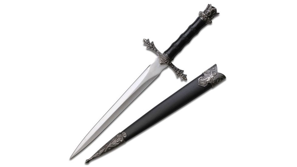 Master Cutlery Fixed Blade, 13.5in, Stainless Steel Blade, Cast Metal Furnishings On Handle HK-9947