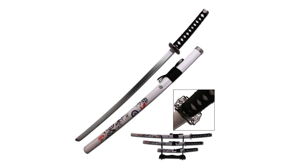 Master Cutlery Fixed Blade, 40in, Carbon Steel Blade, Black Cord Wrap Handle SW-76-4