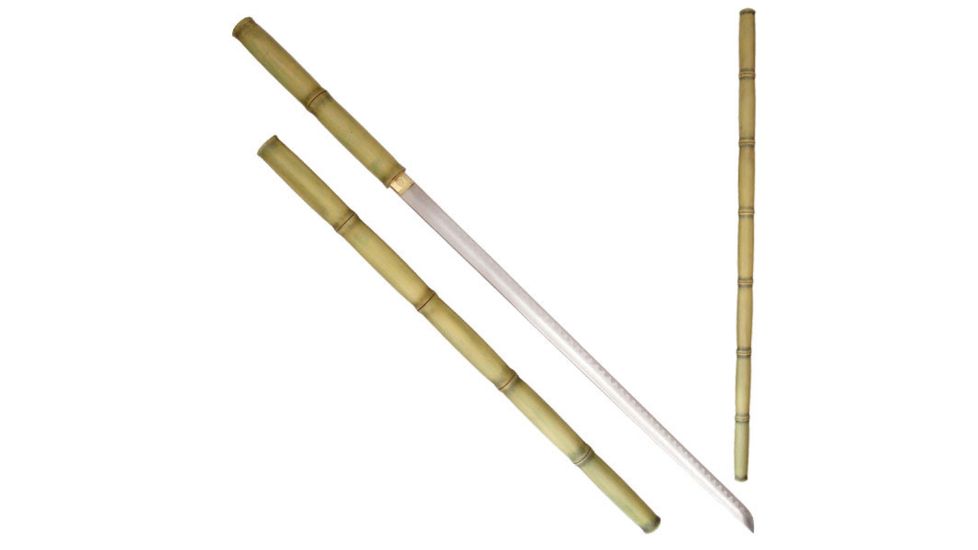 Master Cutlery Fixed Blade, 41in, Stainless Steel Blade, Bamboo Handle JL-011