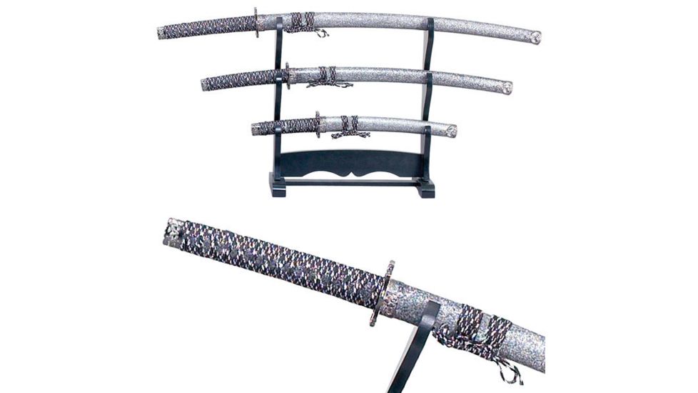Master Cutlery Fixed Blade, in, Stainless Steel Blade, Black And White Cord Wrapped Handle JBL-W4